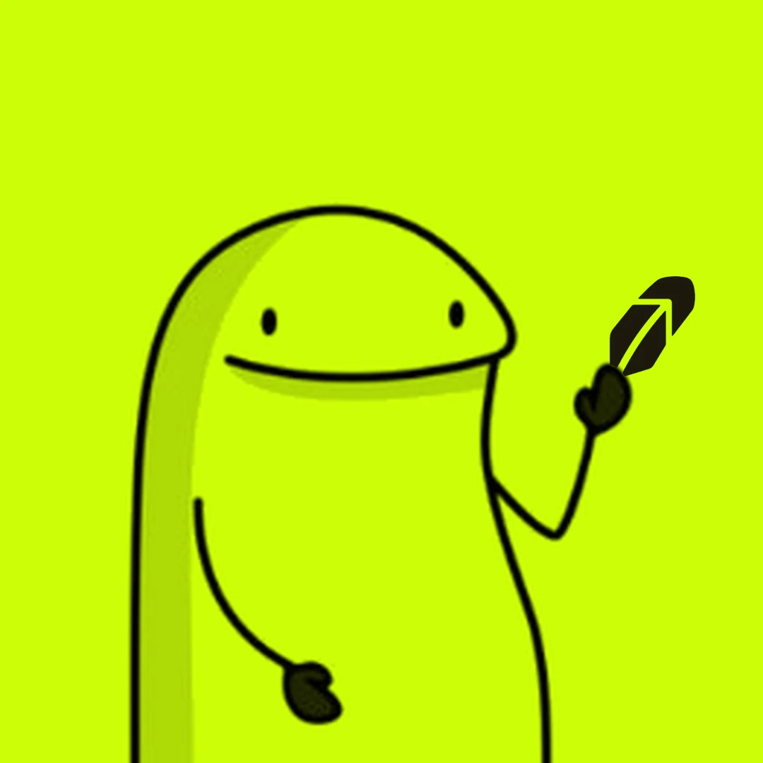 HoodFlork character holding the Robinhood feather